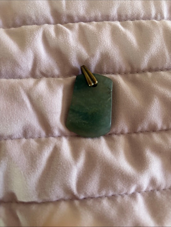 Accessories - Green Jade Pendant Necklace - Unbranded